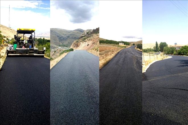 Büyükşehir 22 km sıcak asfalt serimi yaptı