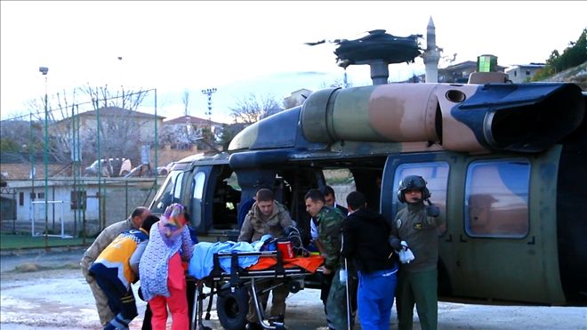 Askeri helikopter ile sevk edilen küçük Talha kurtarılamadı