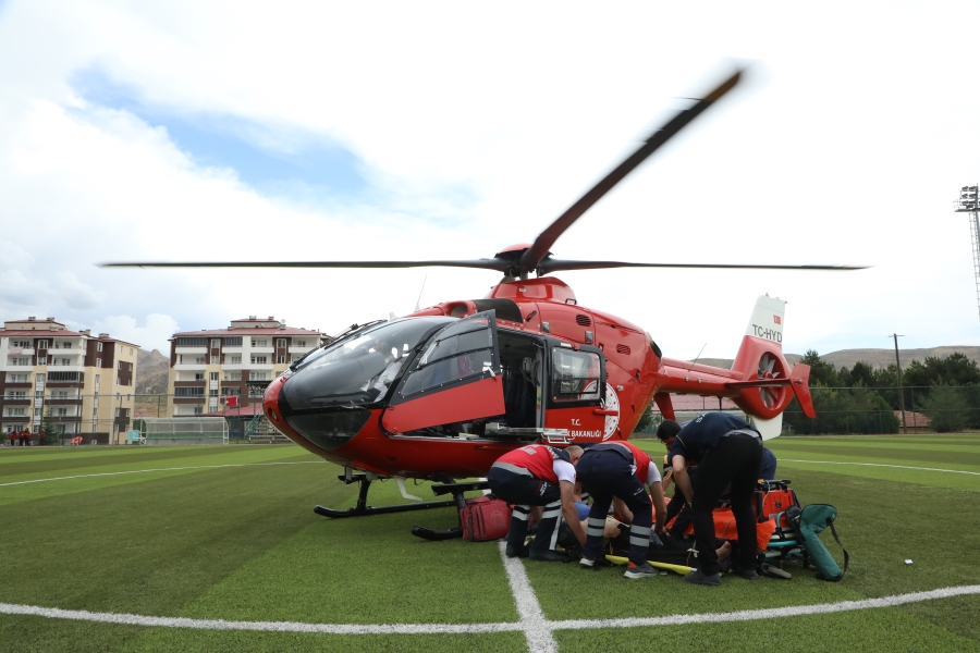 Ambulans helikopter hizmeti yeniden başladı 