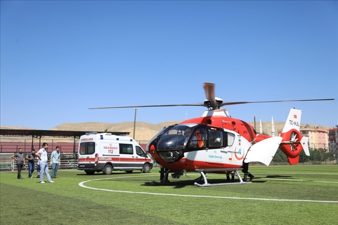 Hava ambulansı kalp krizi geçiren kişi için havalandı