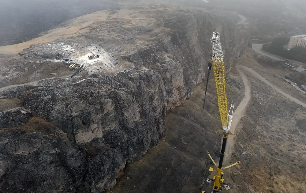 Zengibar Kalesi’ndeki çalışma merak konusu oldu