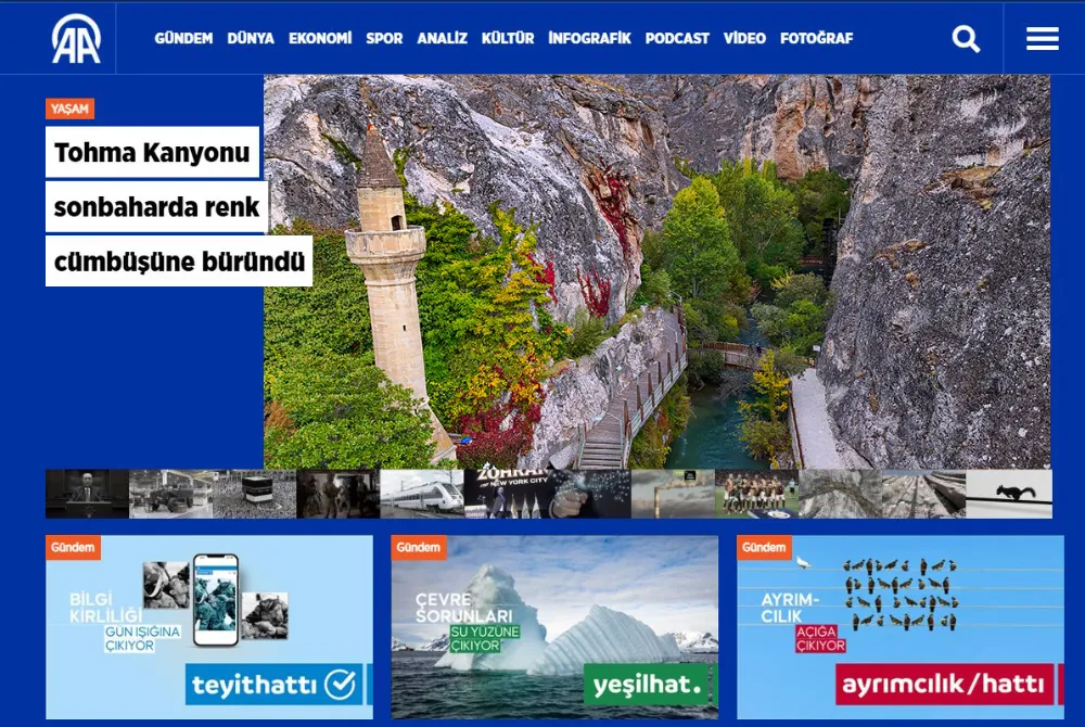 Sonbaharın tüm tonları Tohma Kanyonu’nda buluştu