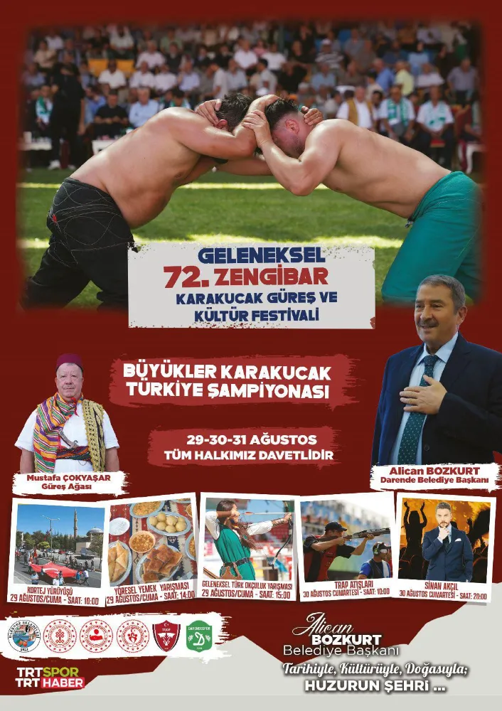 29-30-31 Ağustos tarihlerinde Darende’de kültür festivali var